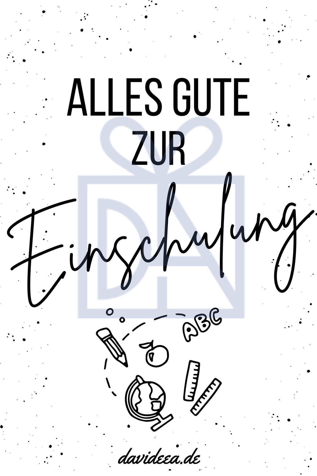 Alles Gute zur Einschulung Etikett Davideea