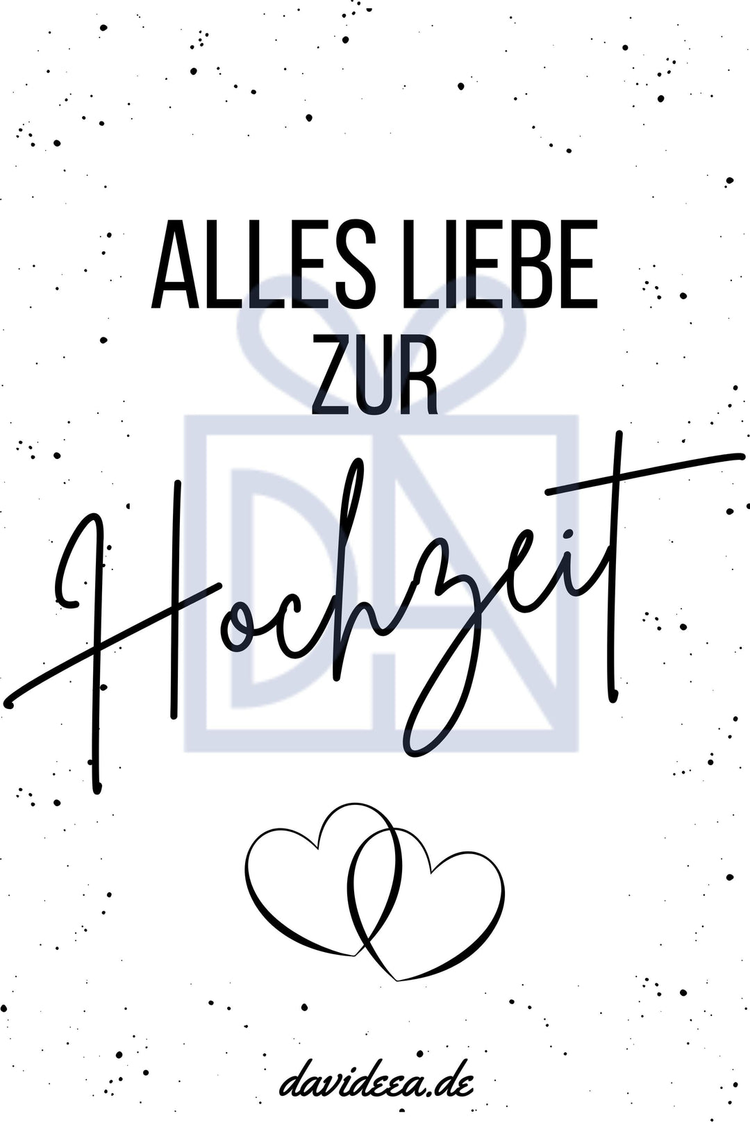 Alles Liebe zur Hochzeit Etikett Davideea
