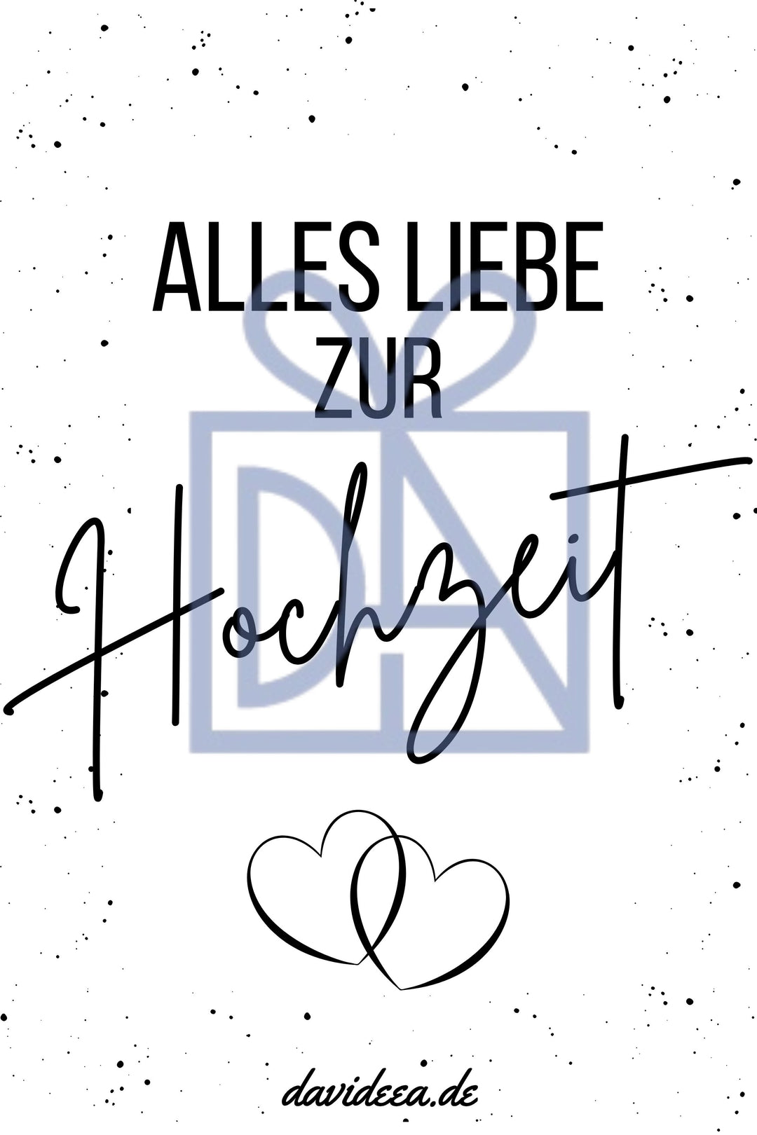 Alles Liebe zur Hochzeit Etikett Davideea