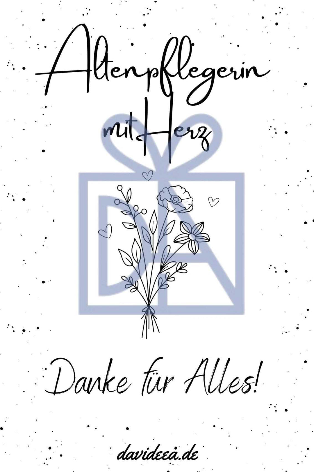 Altenpflegerin mit Herz Etikett Davideea