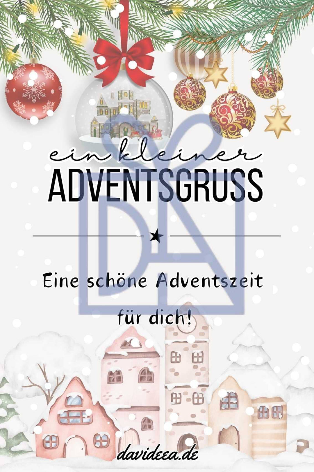 ein kleiner Adventsgruss Etikett Davideea