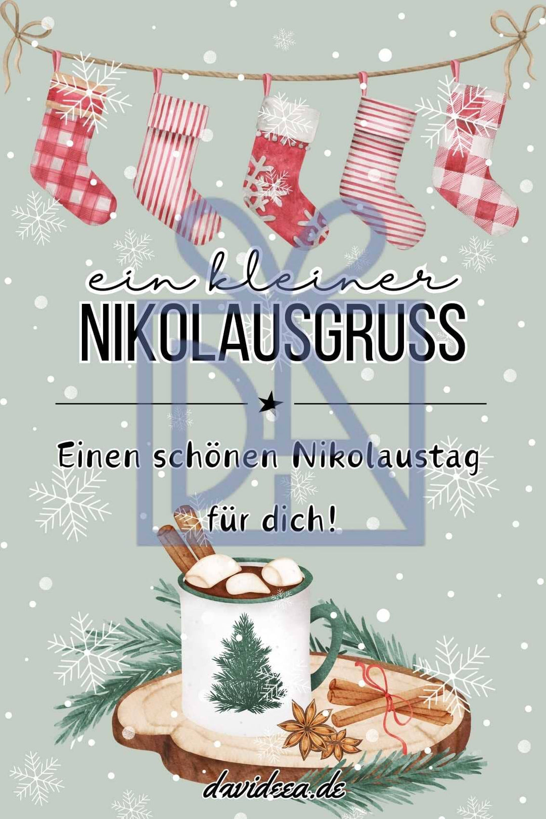 ein kleiner Nikolausgruss Etikett Davideea