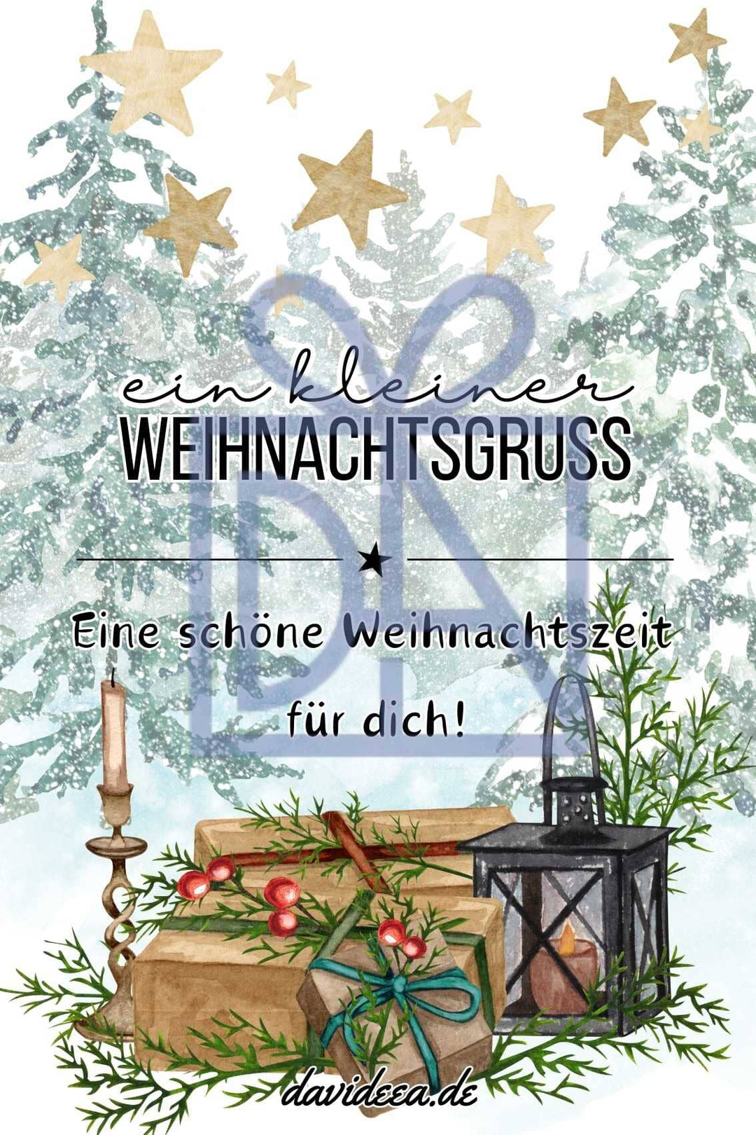 ein kleiner Weihnachtsgruss Etikett Davideea