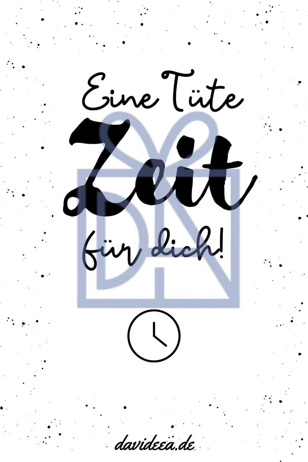 Eine Tüte Zeit für dich Etikett Davideea