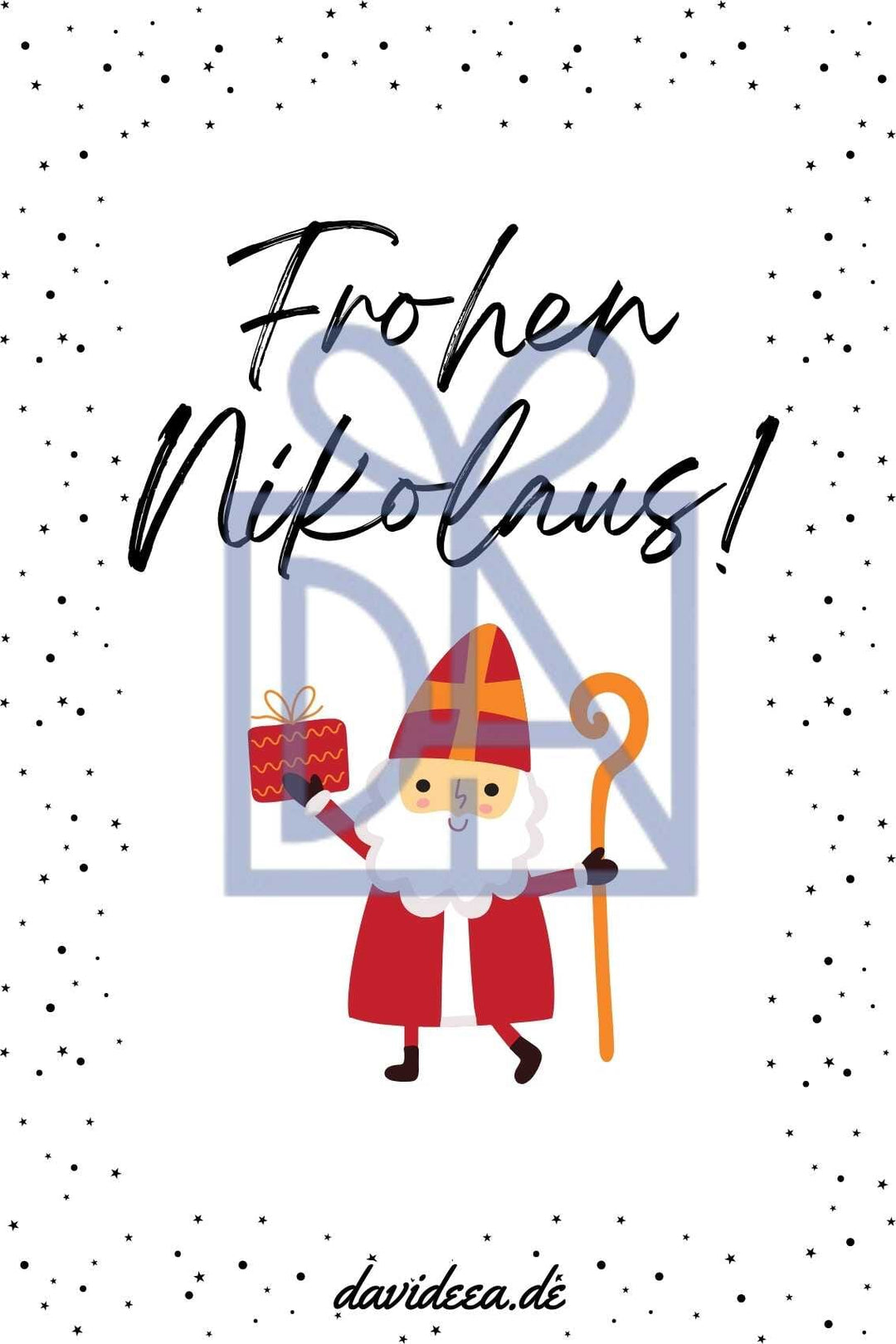 Frohen Nikolaus! Etikett Davideea