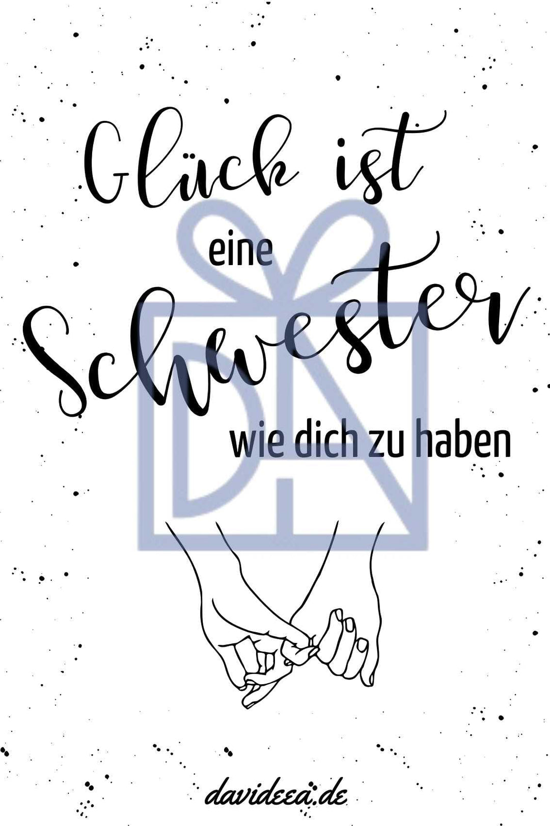 Glück ist eine Schwester wie dich zu haben Etikett Davideea