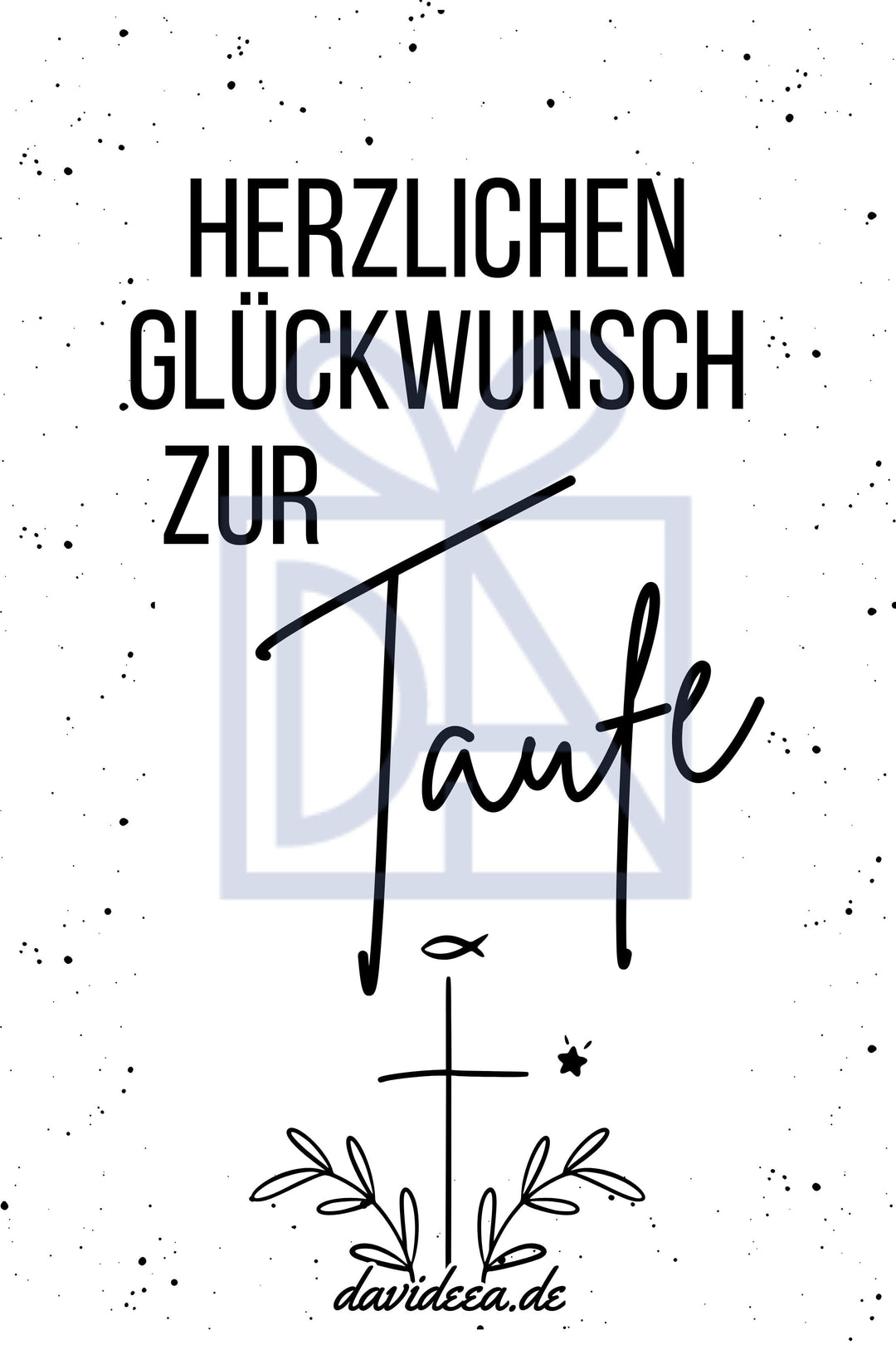 Herzlichen Glückwunsch zur Taufe SW Etikett Davideea