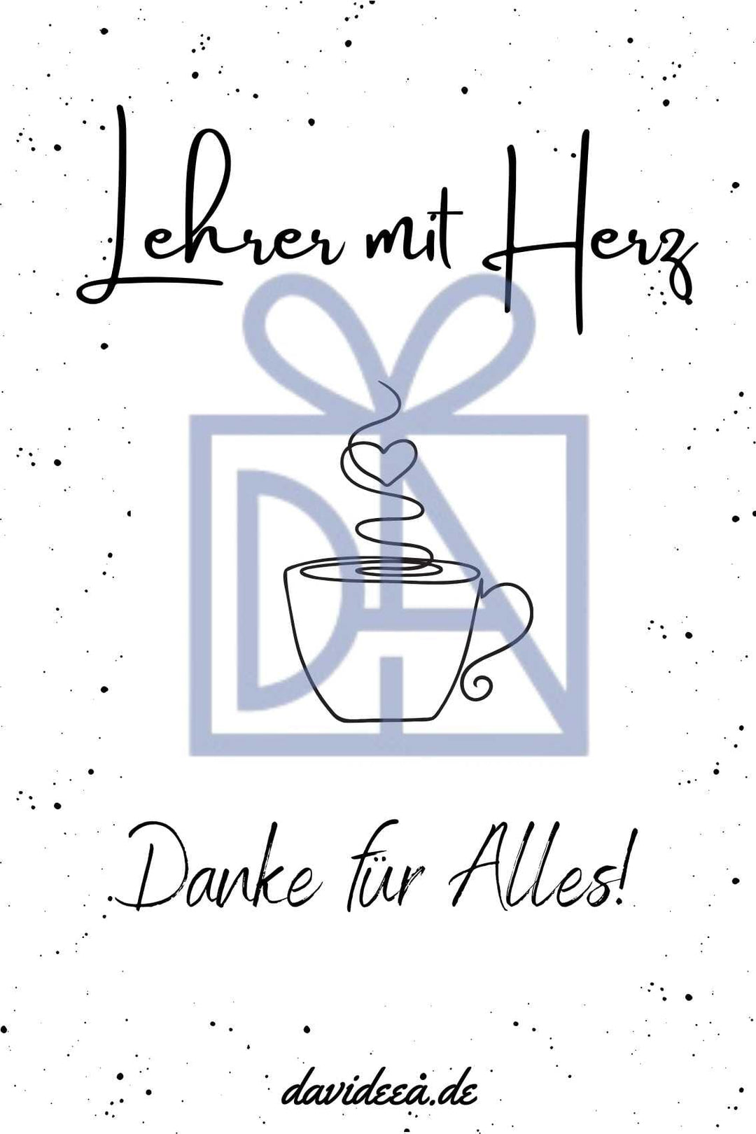 Lehrer mit Herz Etikett Davideea