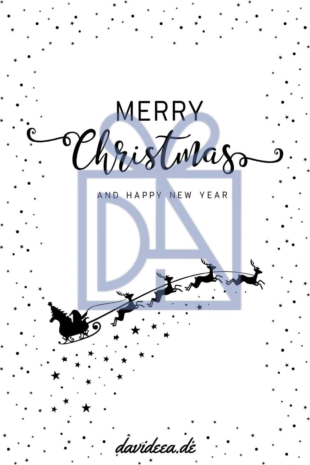 Merry Christmas Etikett Davideea