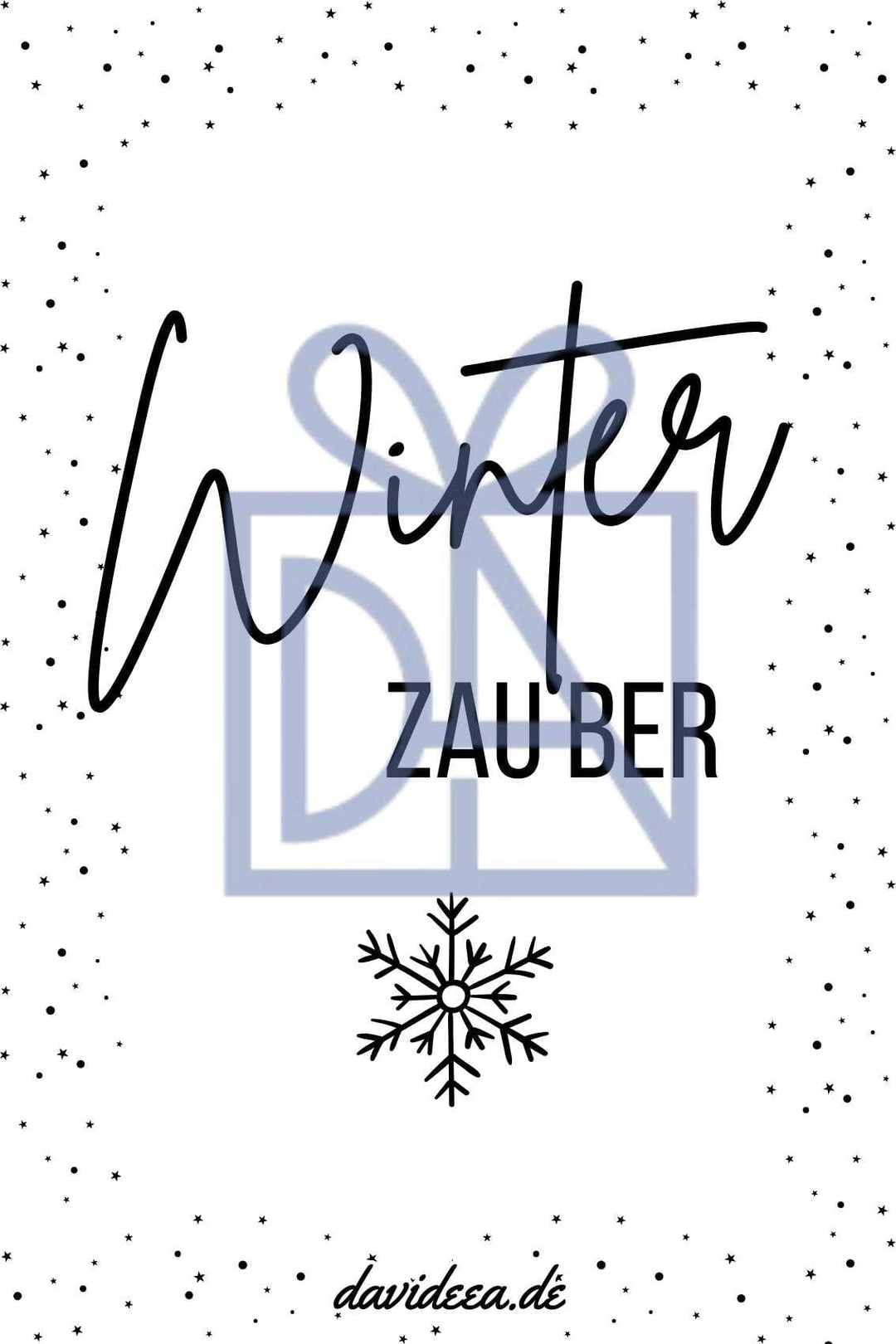Winterzauber Etikett Davideea