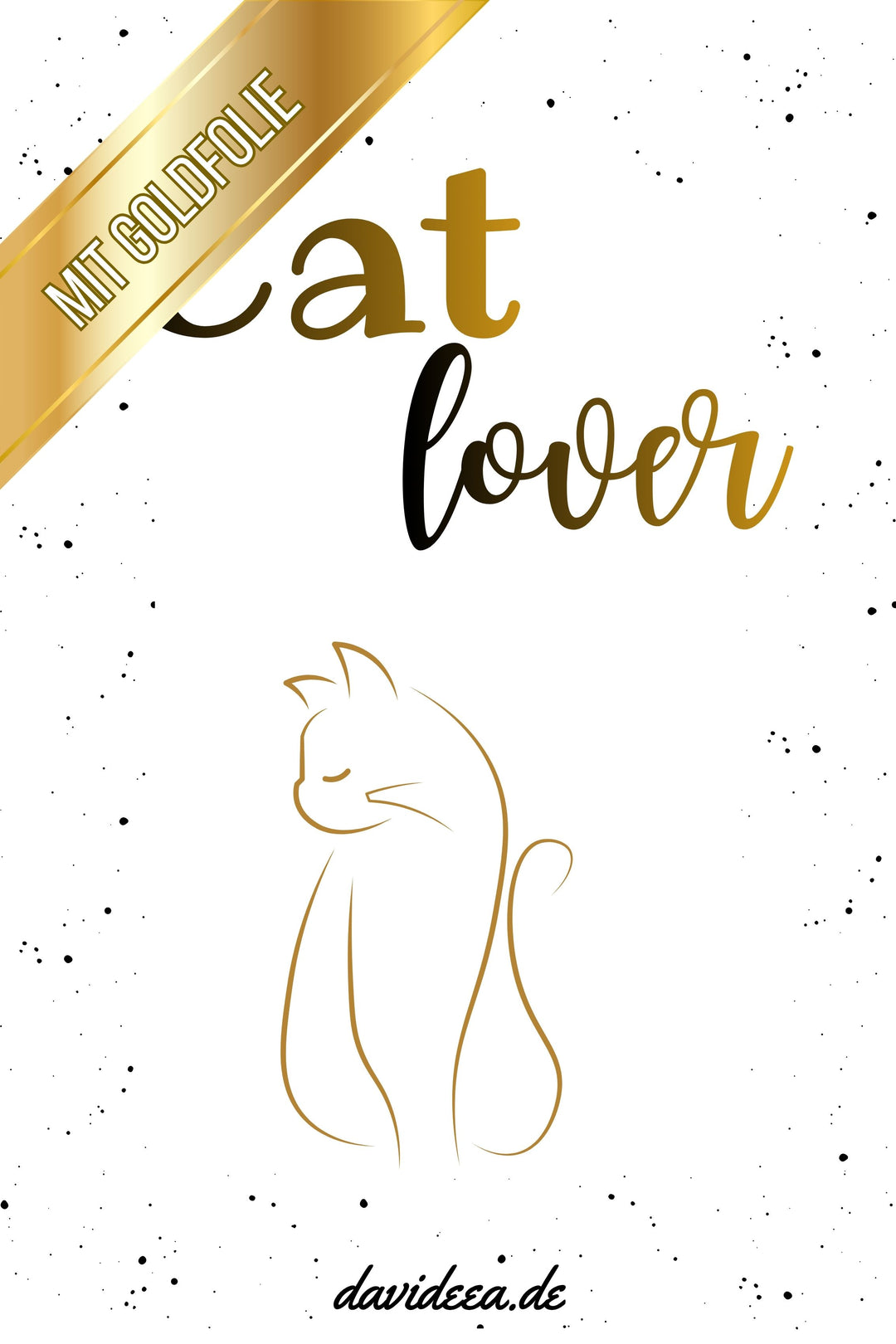 Cat Lover (Gold) (5er Set)