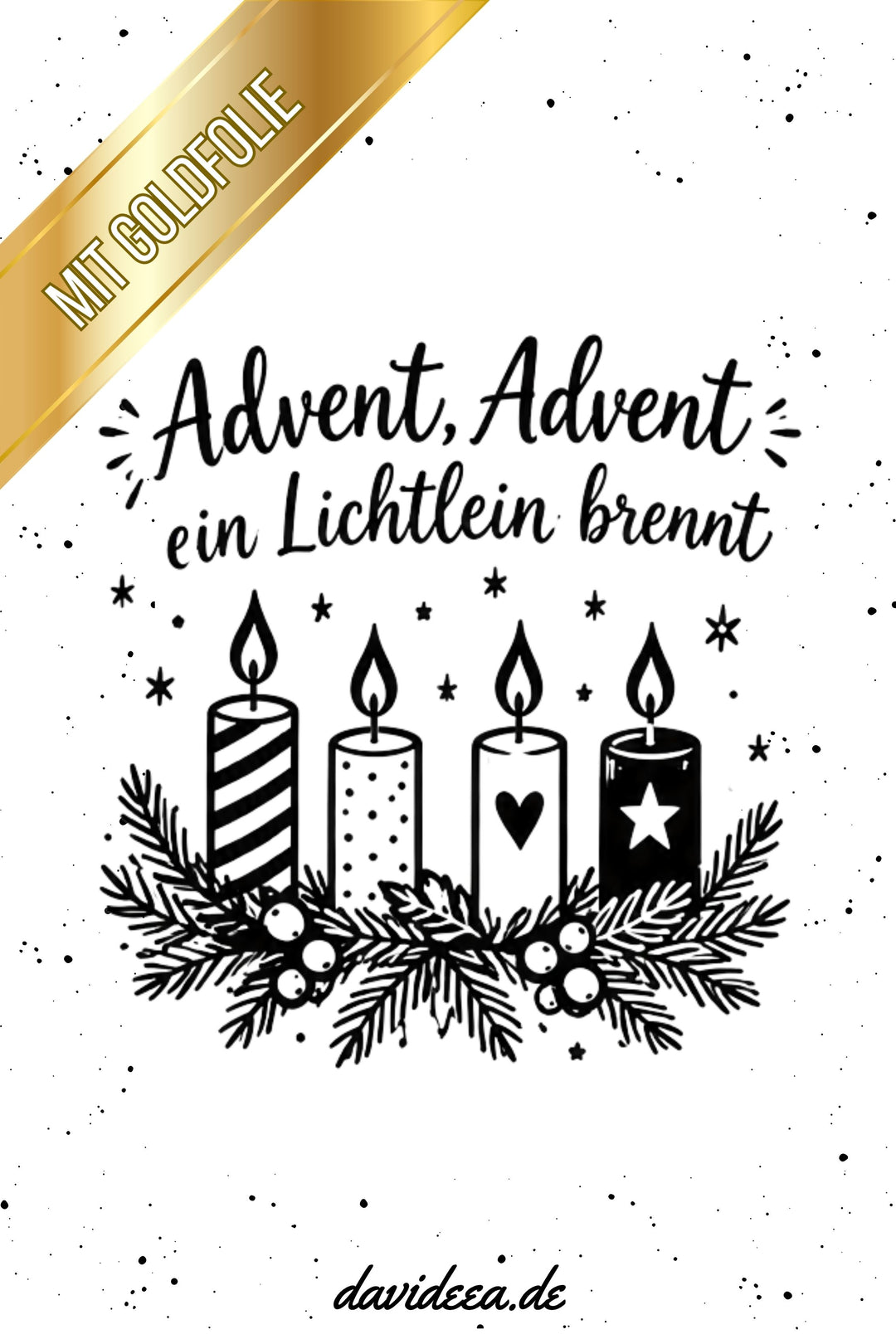 Advent Advent (Gold) (5er Set)