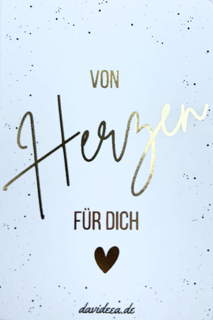 Von Herzen für dich (5er Set) Goldetikett