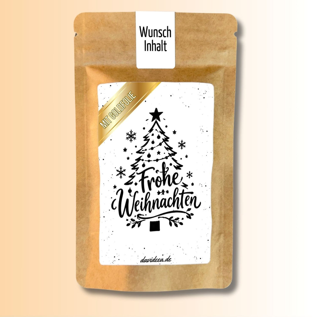 Frohe Weihnachten (Baum) (Gold Etikett)