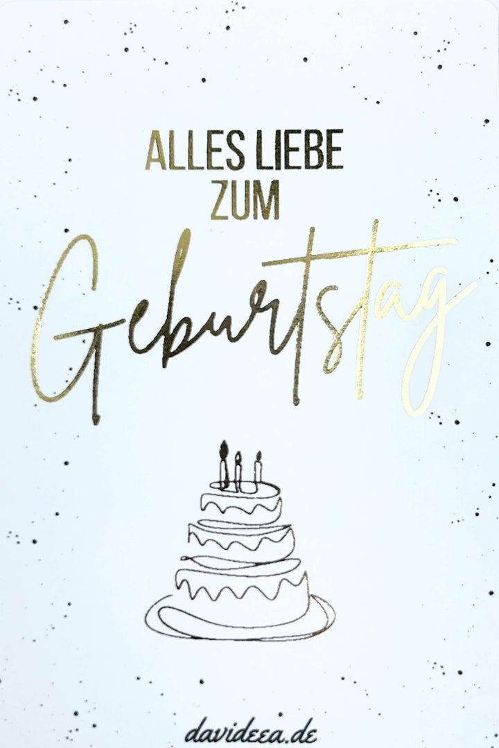 Alles Liebe zum Geburtstag (5er Set) Goldetikett
