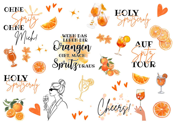 A4 Rub-on Folie "Holy Spritzeroly" – selbstklebende Transfers für Tassen, Flaschen & Deko