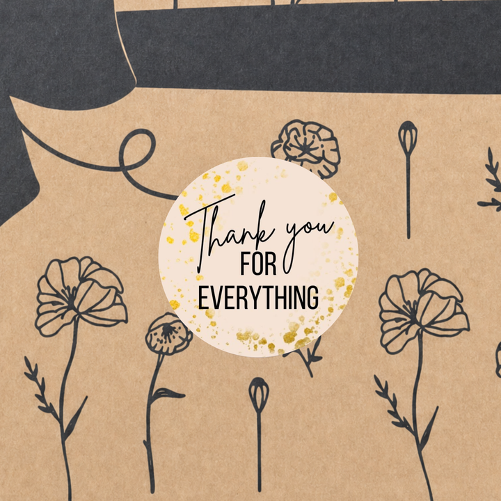 Bio Tee-Geschenkset "Thank you for everything" – 4 Teesorten & Glas-Teesieb