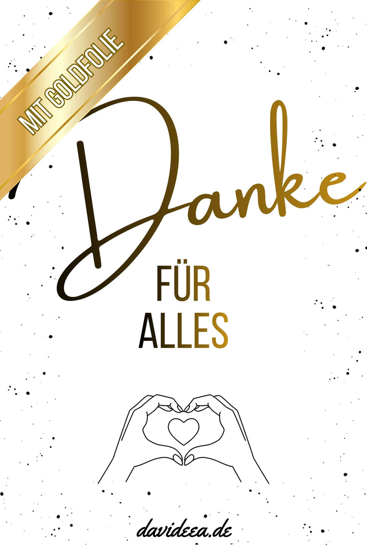 Danke für Alles (5er Set) Goldetikett
