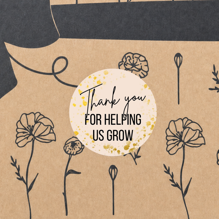 Bio Tee-Geschenkset "Thank you for helping us grow" – 4 Teesorten & Glas-Teesieb