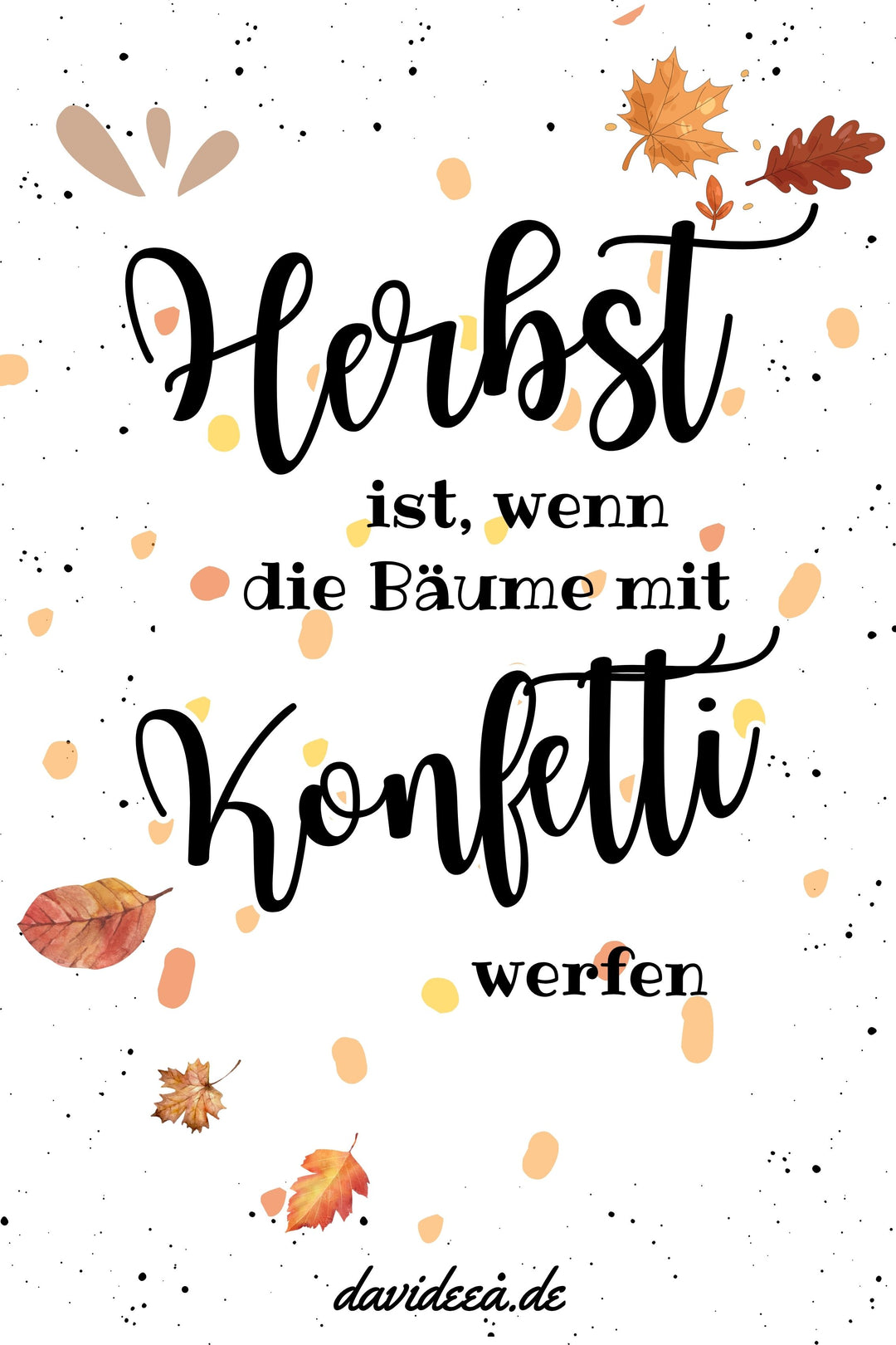 Herbst ist, wenn Bäume mit Konfetti werfen (5er Set)