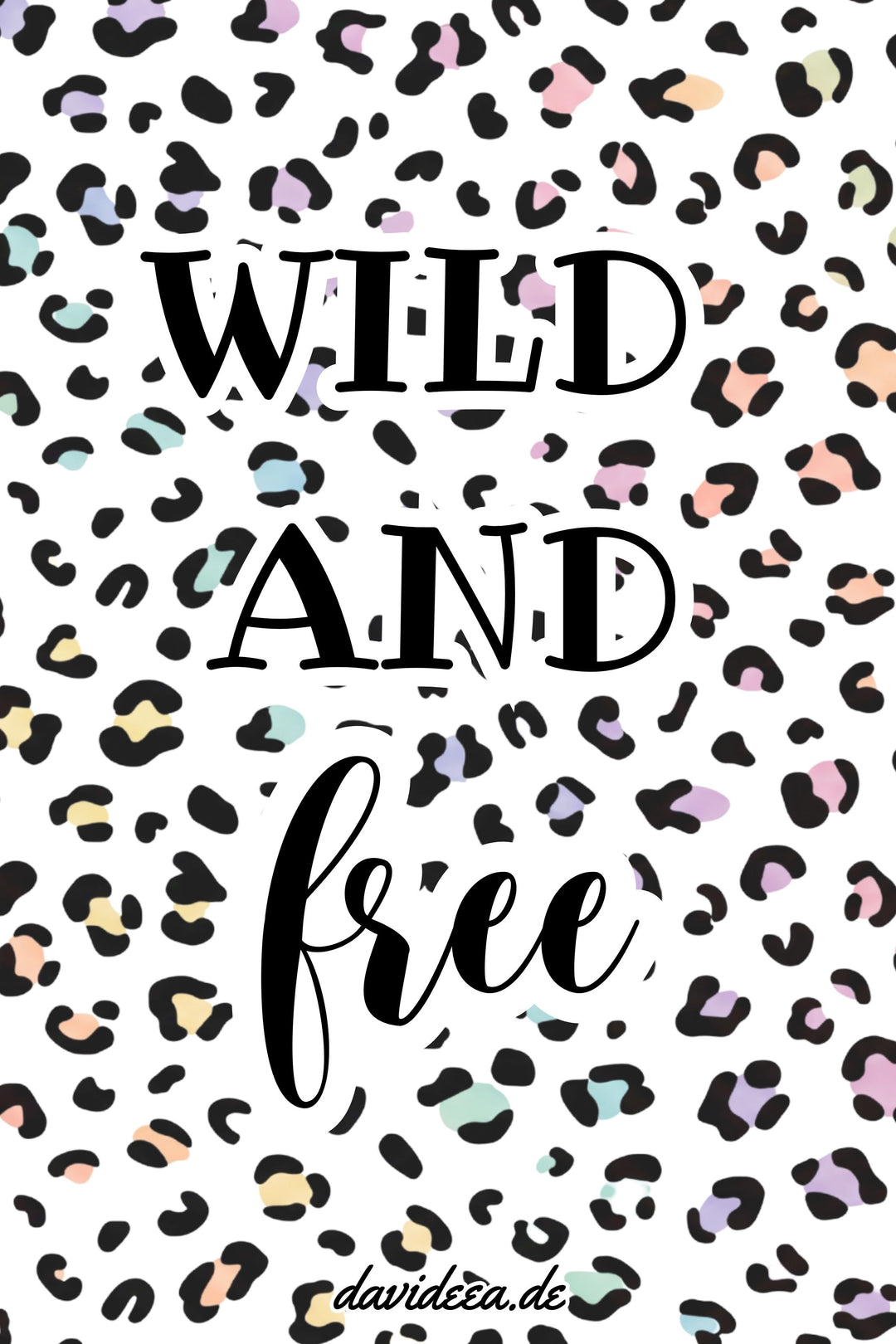 Wild and free (Pastell-Leo) (5er Set)