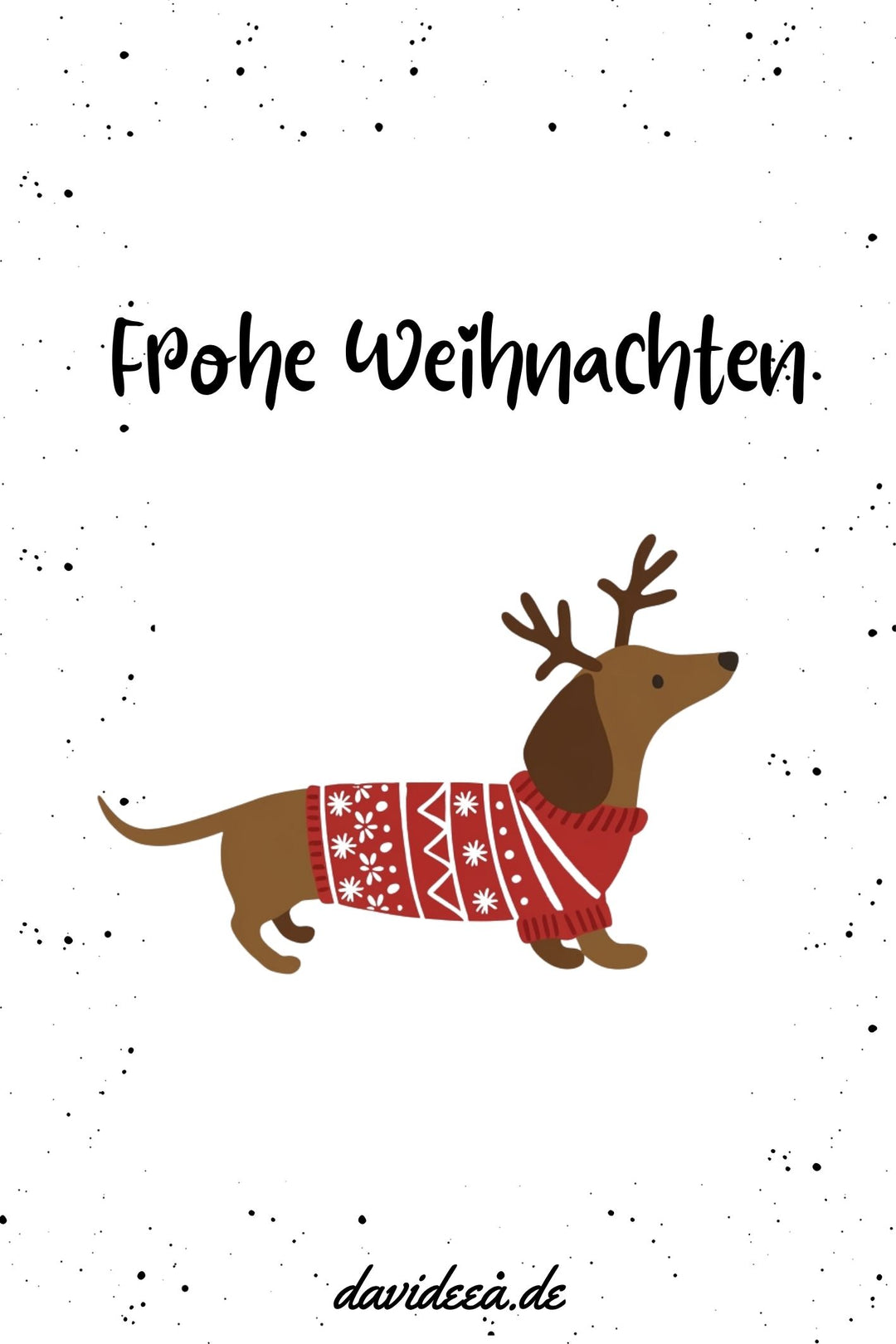 Frohe Weihnachten (Dackel) (5er Set)