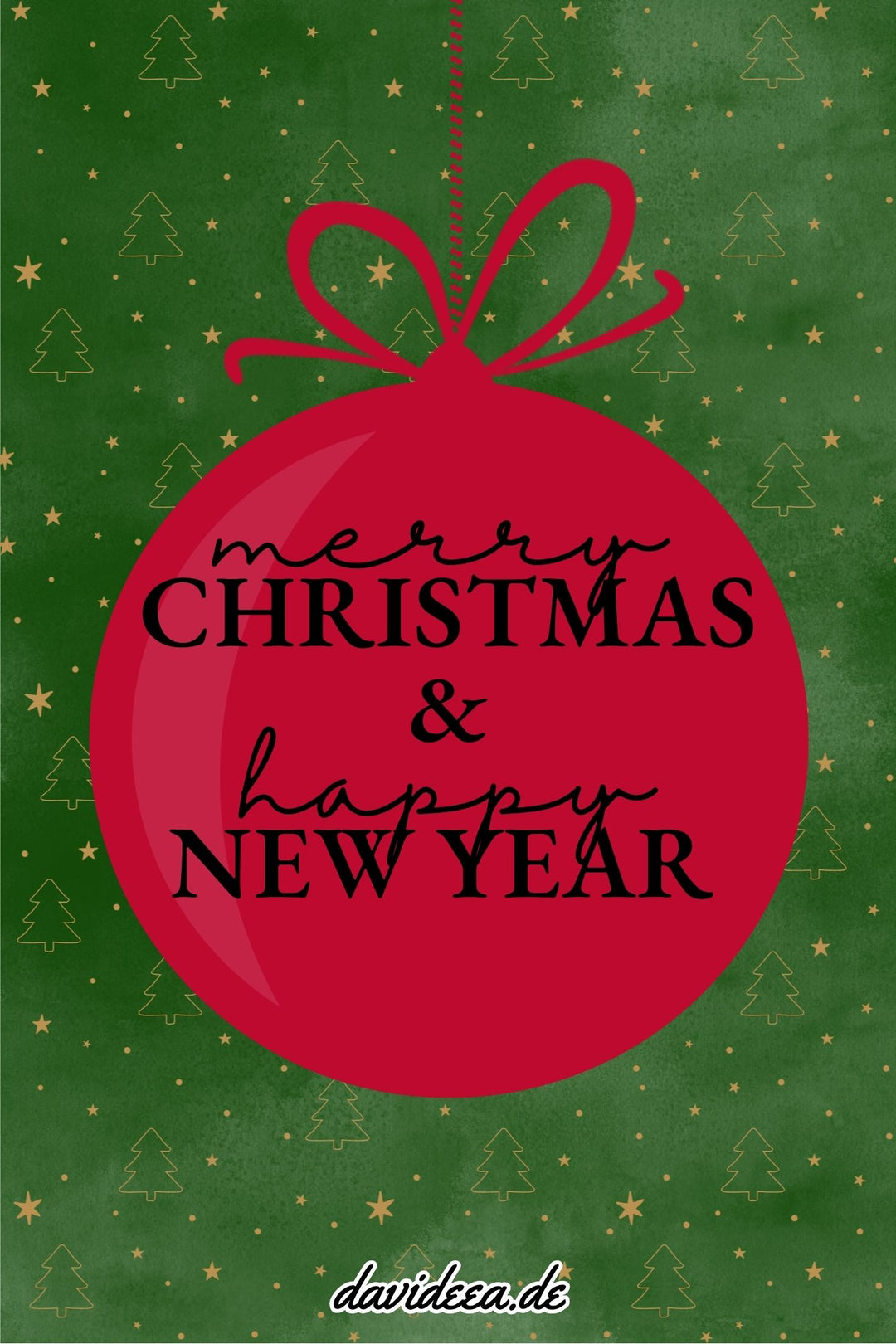 Merry Christmas & a happy new year (5er Set)