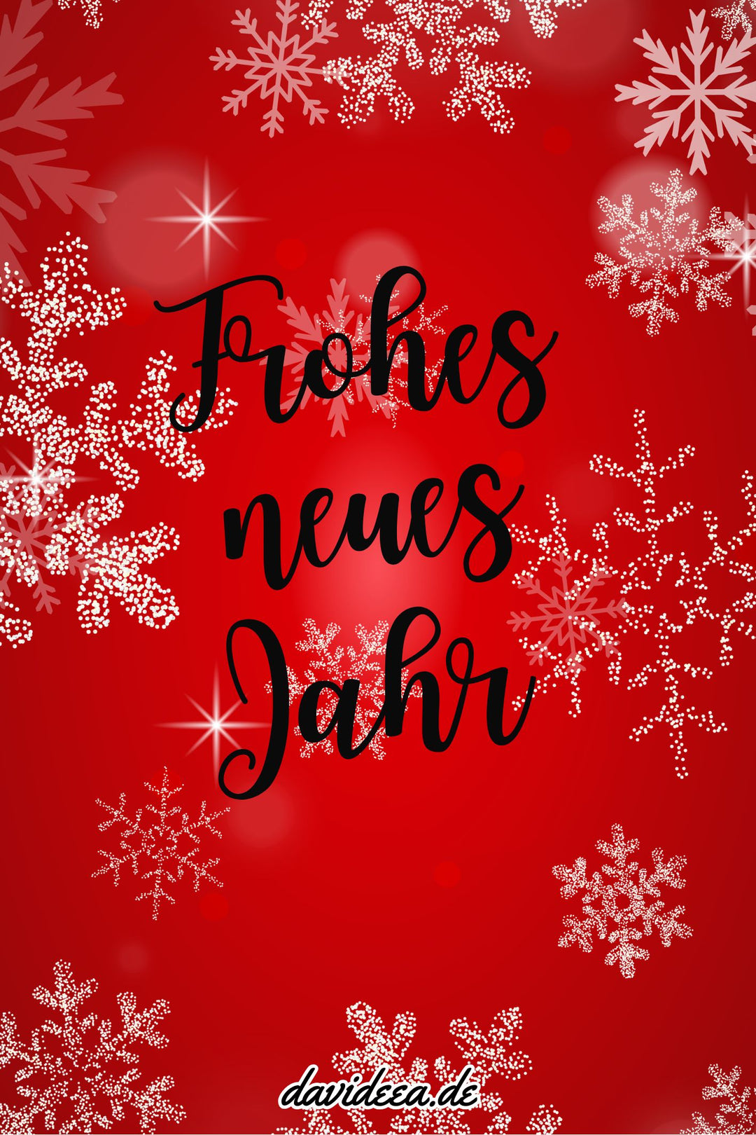 Frohes neues Jahr (rot) (5er Set)
