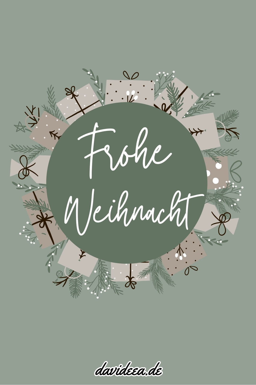 Frohe Weihnacht (grün) (5er Set)