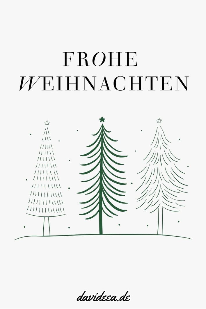 Frohe Weihnachten (grüne Tannen) (5er Set)