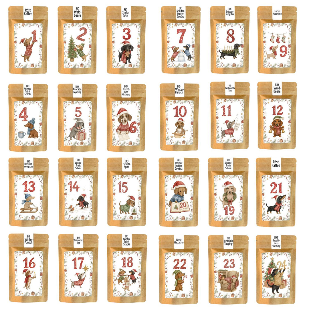 Adventskalender "Tee/Kakao" 2026 Version Dackel