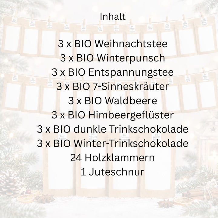 Adventskalender "Tee/Kakao" 2026 Version Dackel