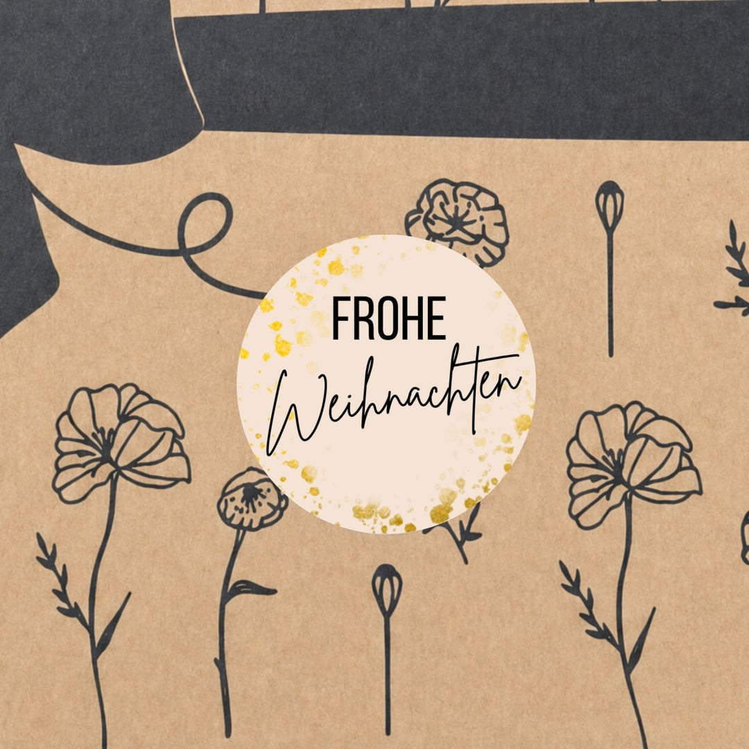 Bio Tee-Geschenkset "Frohe Weihnachten I" – 4 Teesorten & Glas-Teesieb