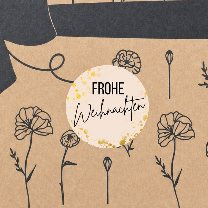 Bio Tee-Geschenkset "Frohe Weihnachten I" – 4 Teesorten & Glas-Teesieb