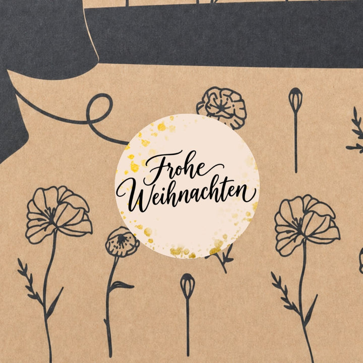 Bio Tee-Geschenkset "Frohe Weihnachten II" – 4 Teesorten & Glas-Teesieb
