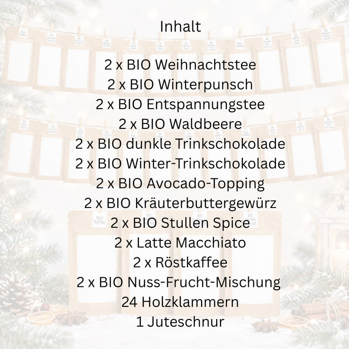 Adventskalender "Tee/Kakao" 2026 Version Wichtel