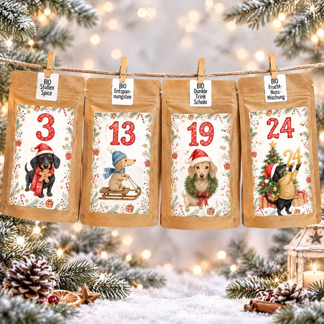 Adventskalender "Tee/Kakao" 2026 Version Dackel