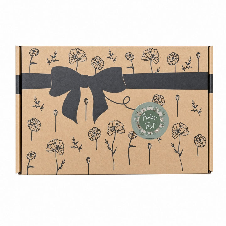 Bio Tee-Geschenkset Weihnachten "Frohes Fest Grün" – 4 Teesorten & Glas-Teesieb