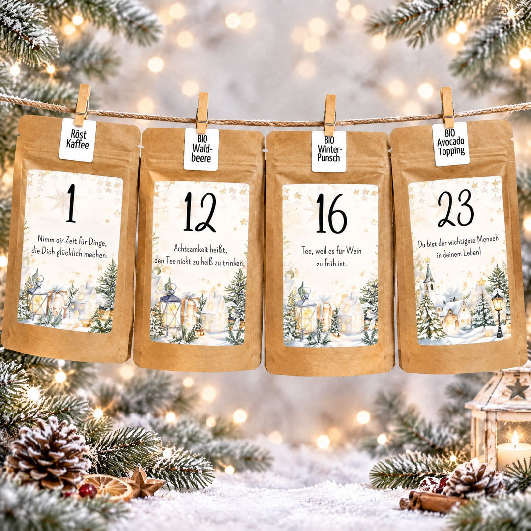 Adventskalender "Tee/Kakao" 2026 Version Sprüche