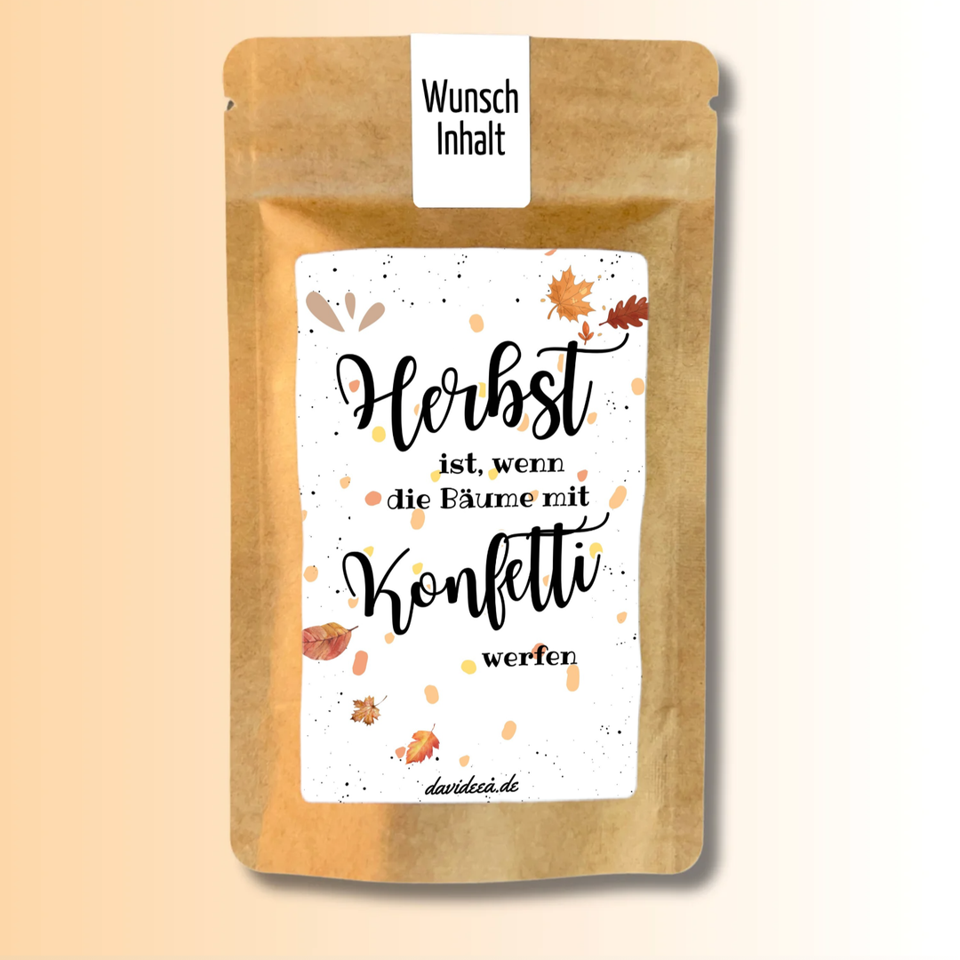 Herbst ist, wenn die Bäume mit Konfetti werfen