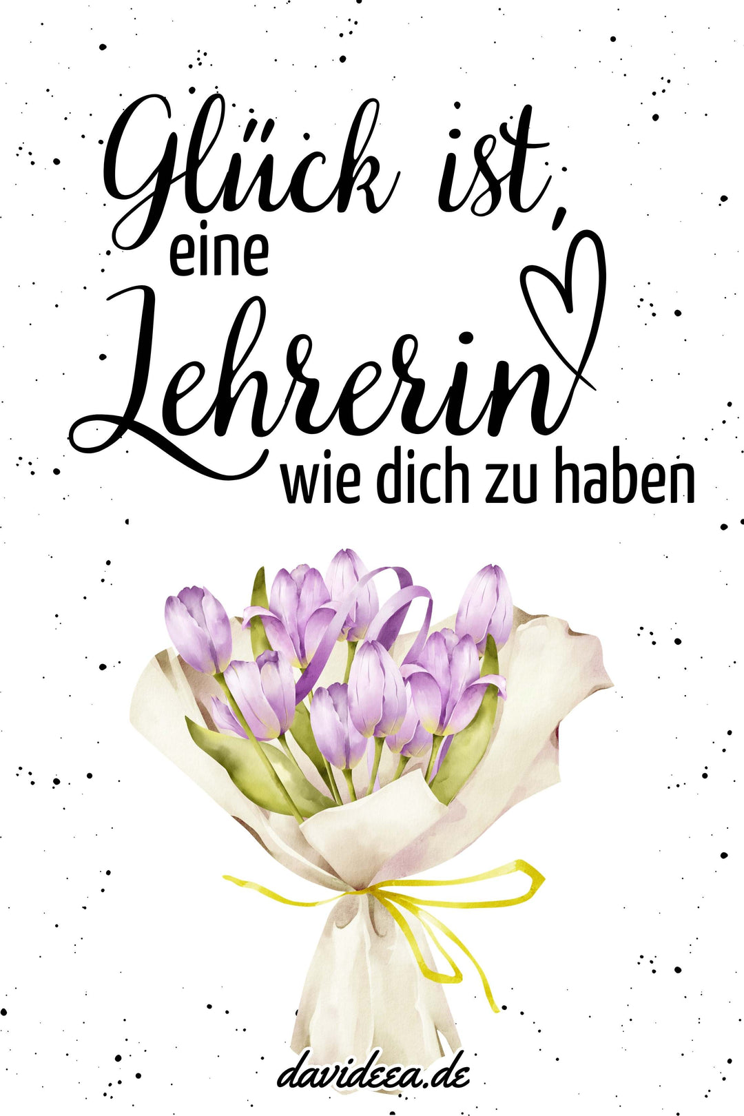 Glück ist, eine Lehrerin wie dich zu haben! (bunt) (5er Set)