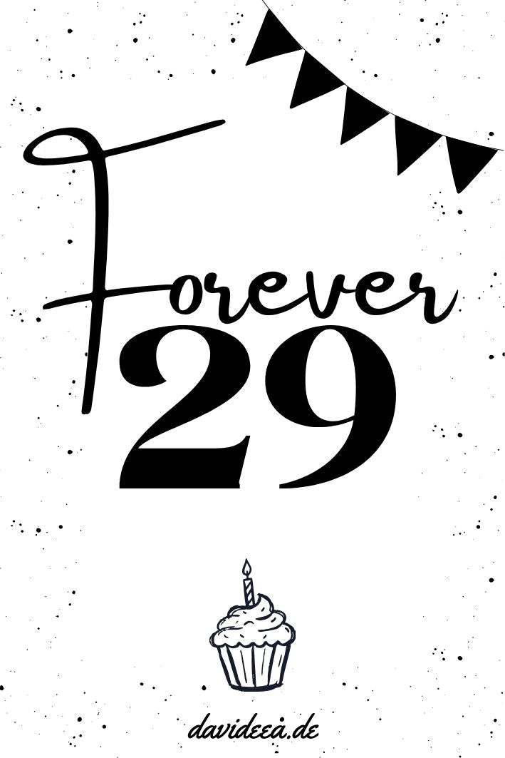 Forever 29 (Geburtstag) (5er Set)