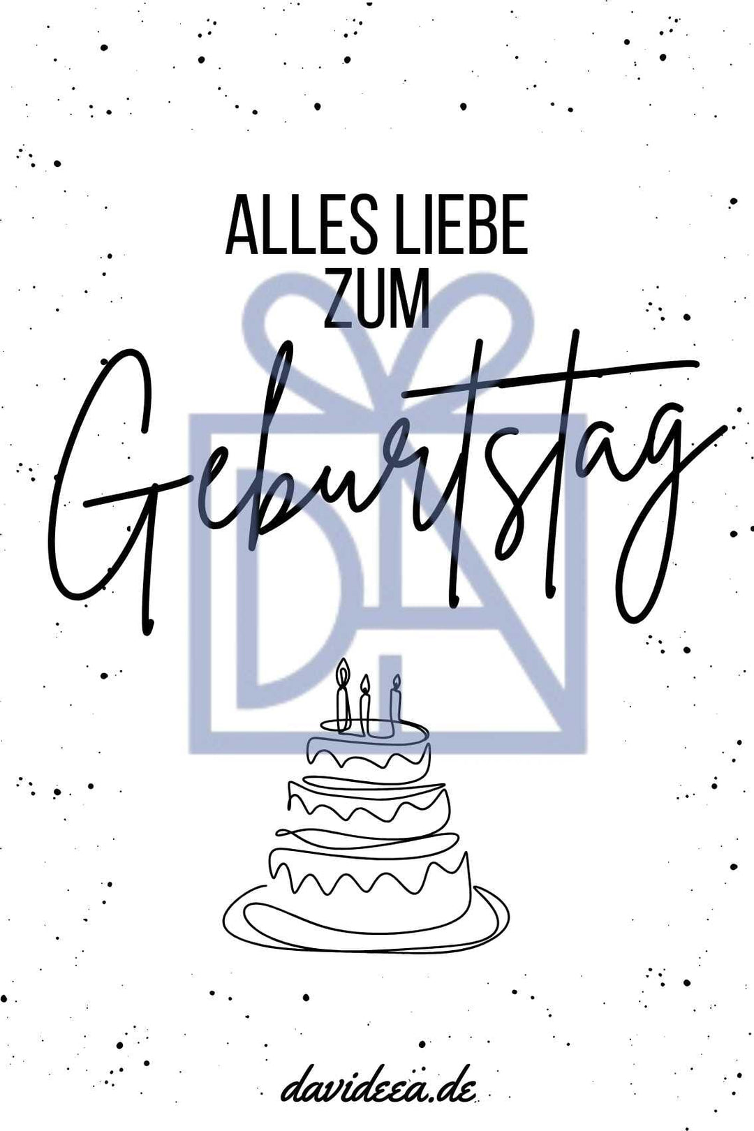 Alles Liebe zum Geburtstag Etikett Davideea 