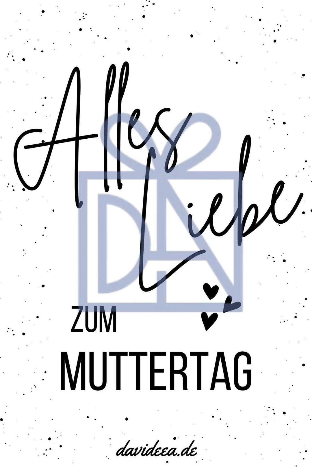 Alles Liebe zum Muttertag Etikett Davideea