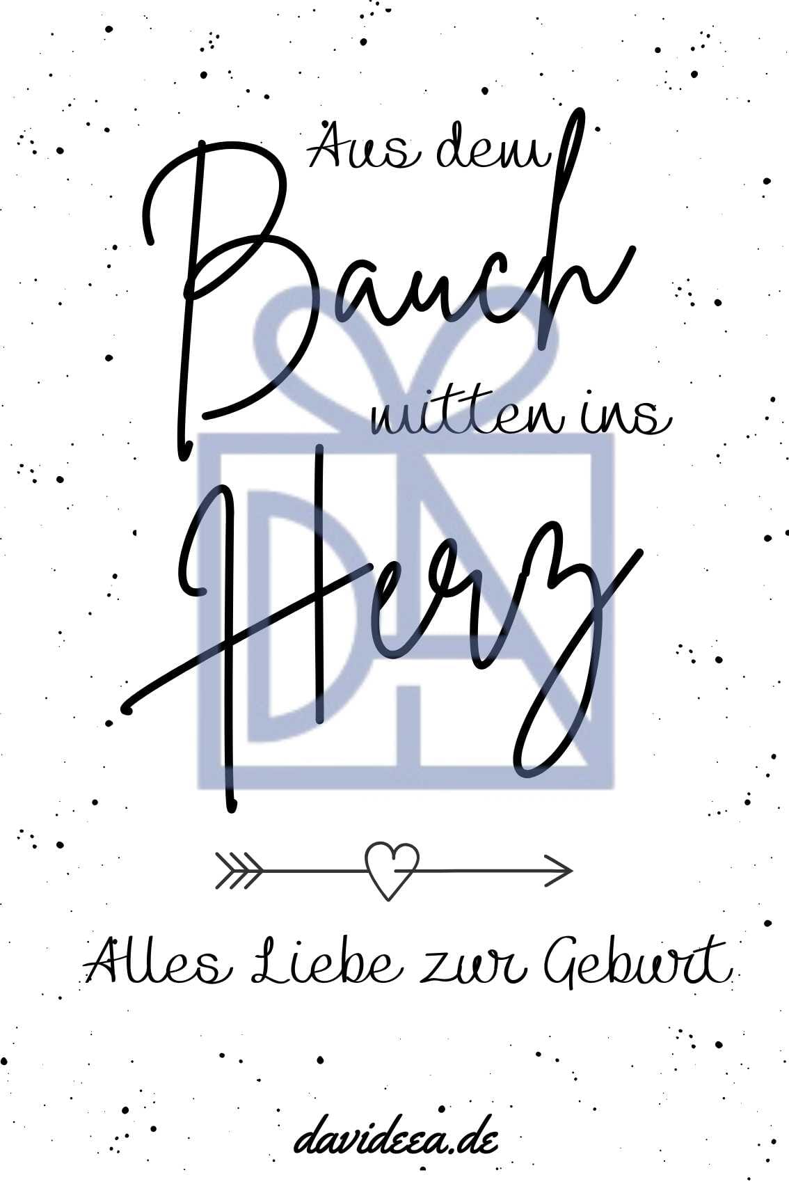 Aus dem Bauch mitten ins Herz Etikett Davideea 