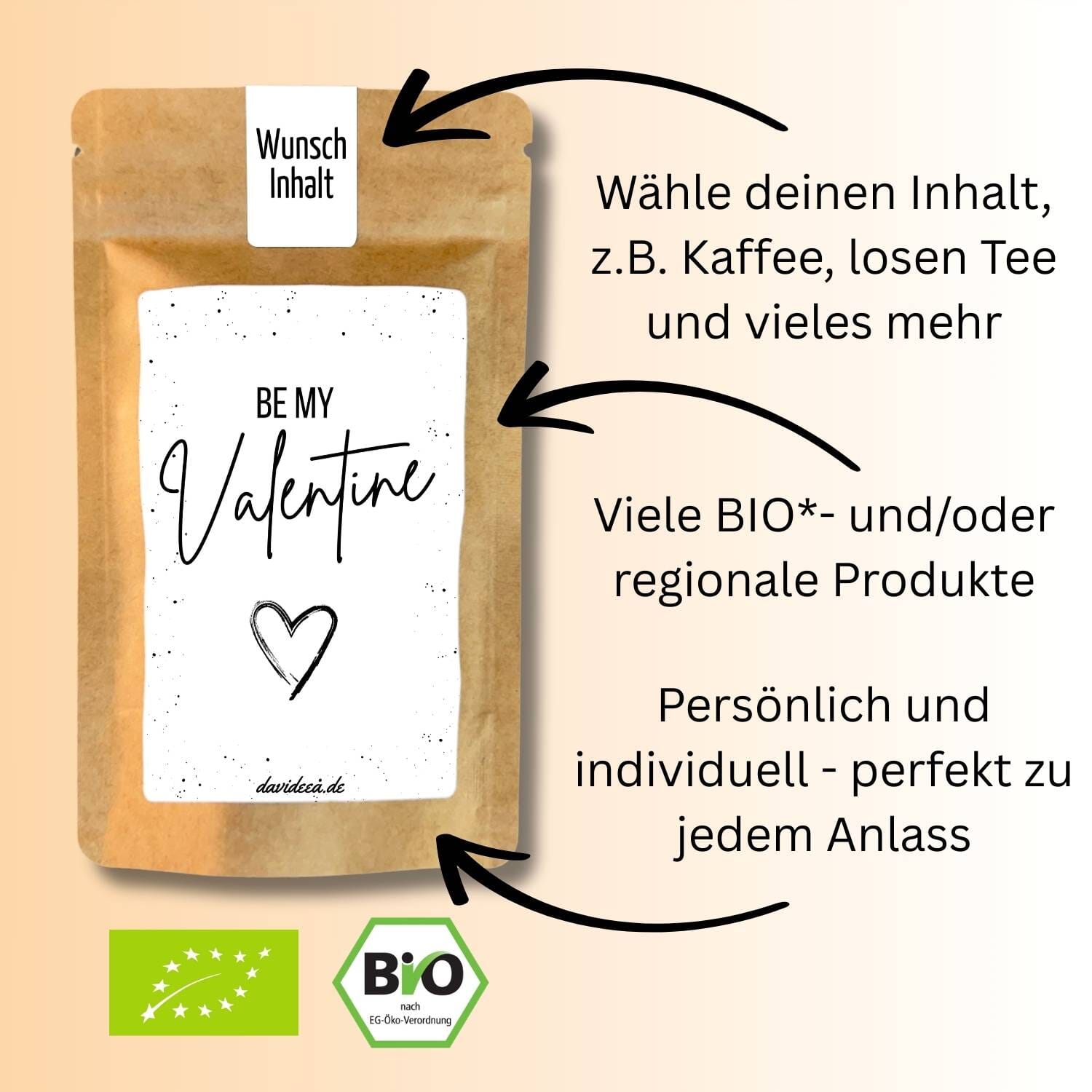 BE MY Valentine Tütchen Mein Shop 