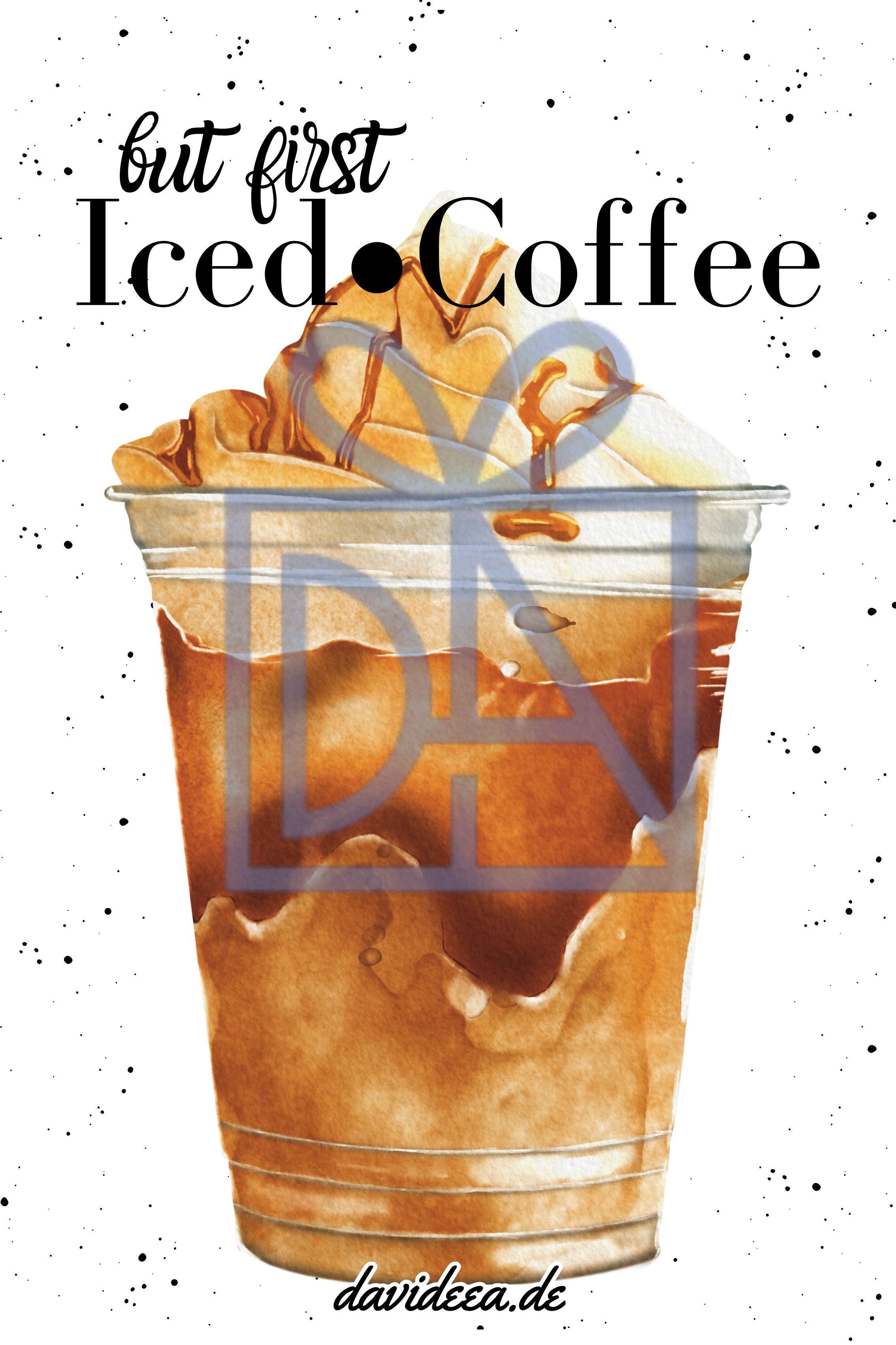 But first, Iced Coffee (bunt) Etikett Davideea 
