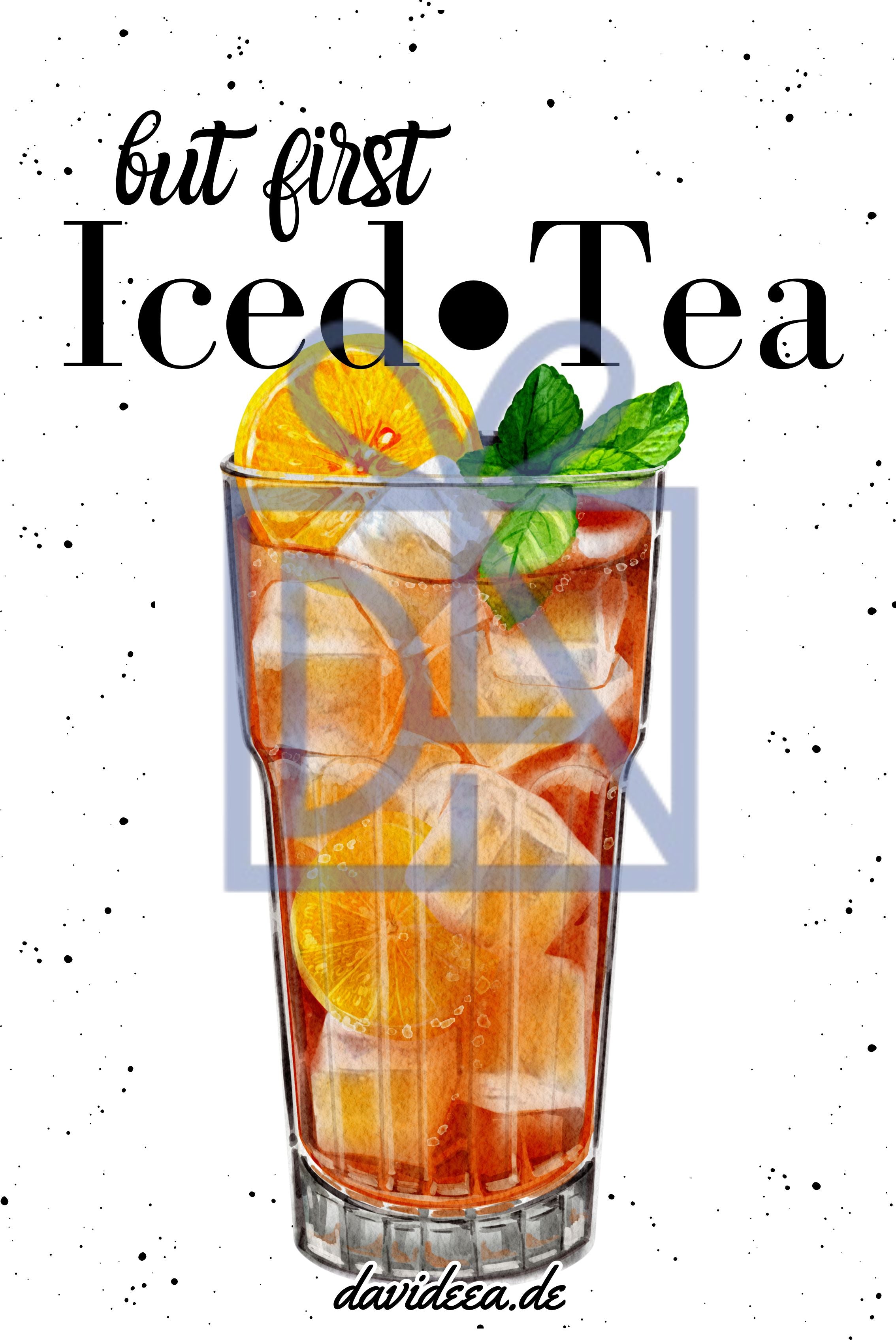 But first, Iced Tea (bunt) Etikett Davideea 