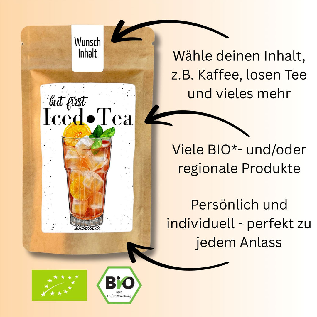 But First, Iced Tea (bunt) Tütchen Mein Shop 