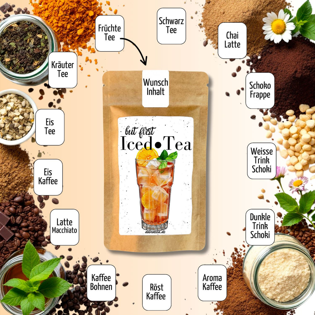 But First, Iced Tea (bunt) Tütchen Mein Shop 